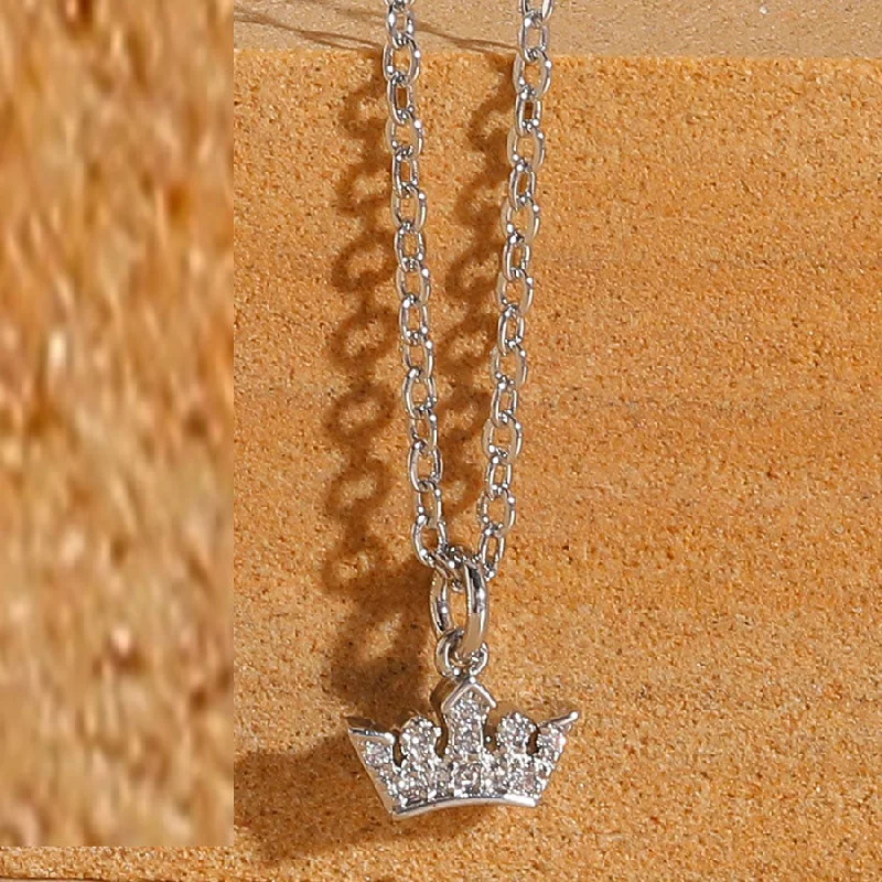 Crown Necklace Real Platinum