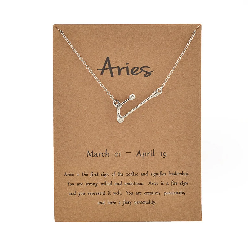 Aries Gold Card Gold Necklace