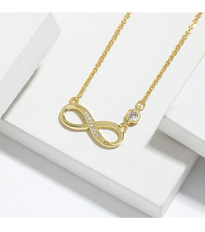 Women’s oval pendant necklace-Lady Letter Copper Artificial Gemstones Pendant Necklace In Bulk