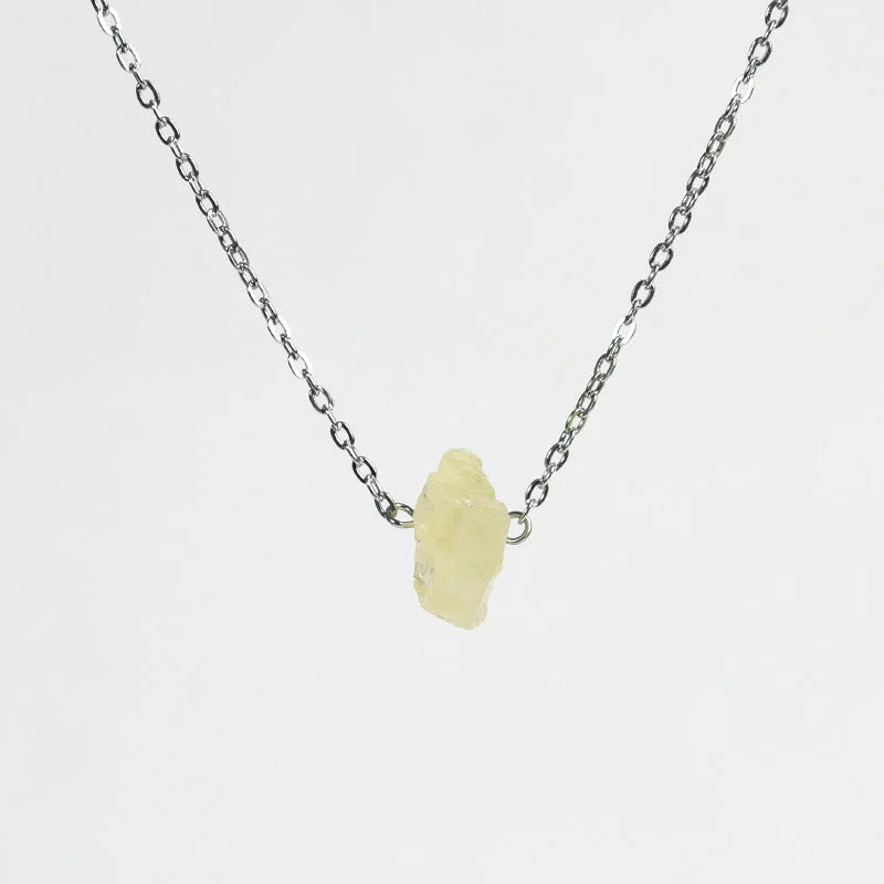 Citrine-Silver Chain