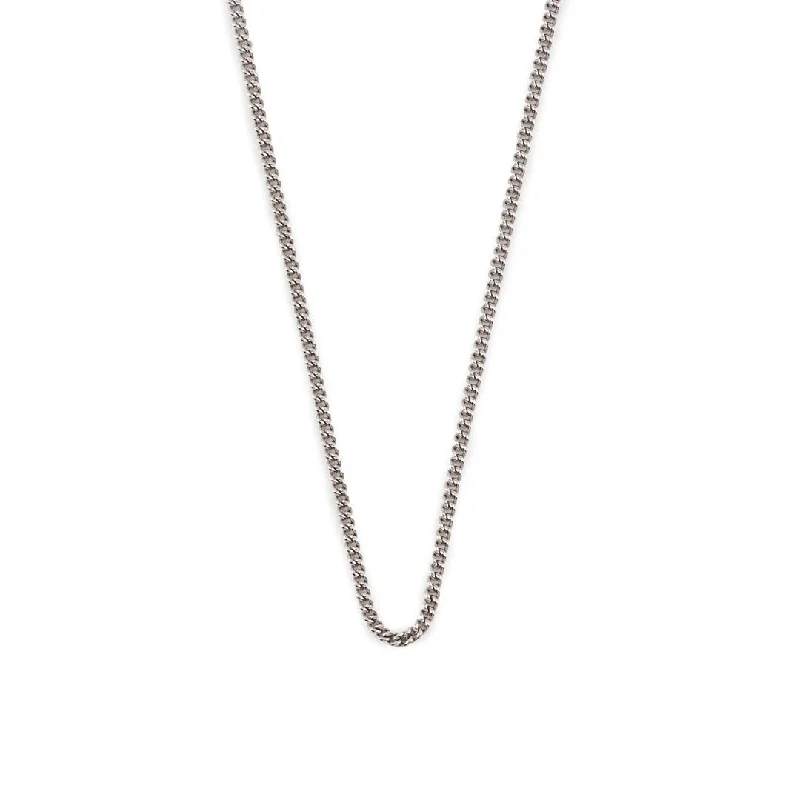 Women’s modern pendant necklace-Silver Non Adjustable Chain