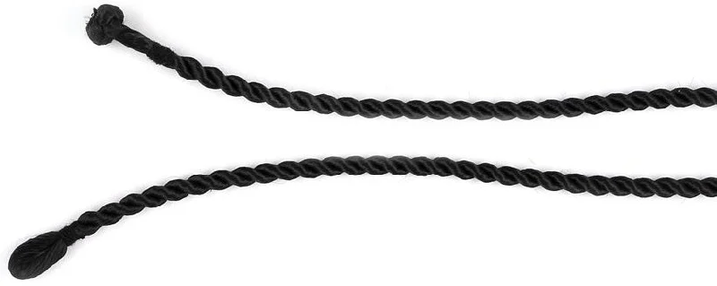 Women’s silver necklace-3MM Twisted Black Silk Cord 16.5"