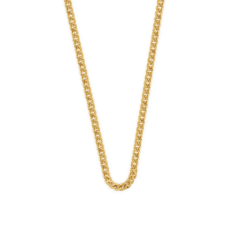 Women’s custom necklace-Gold Diamond Cut Chain