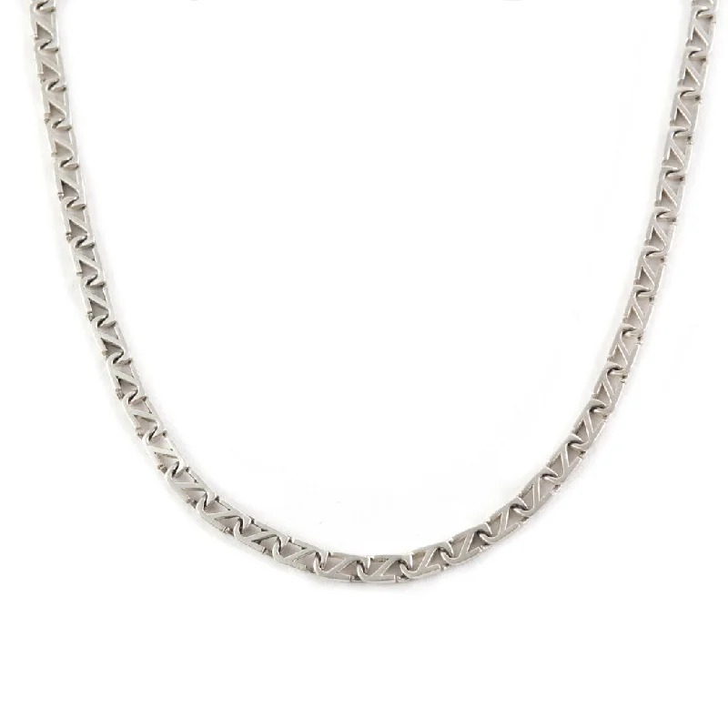 Women’s vintage necklace-Silver Trademark Chain Link Necklace