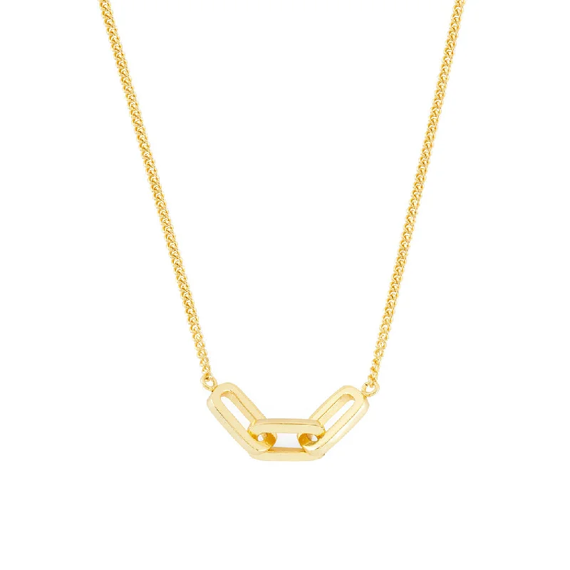 Women’s gold chain necklace-Gold Connection Necklace