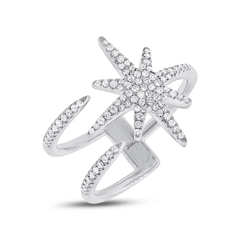 Women’s classic three-stone engagement ring-Diamond Star Ring