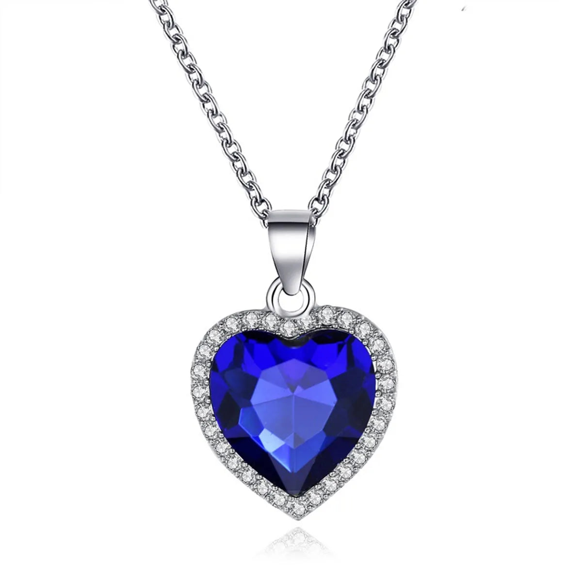 Women’s heart-shaped necklace-New Classic Titanic Crystal Gem Love Necklace Wholesale Gooddiy