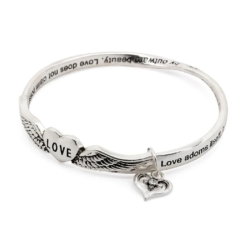 Women’s wedding bracelet-Inspirational Bangle Bracelet - Love