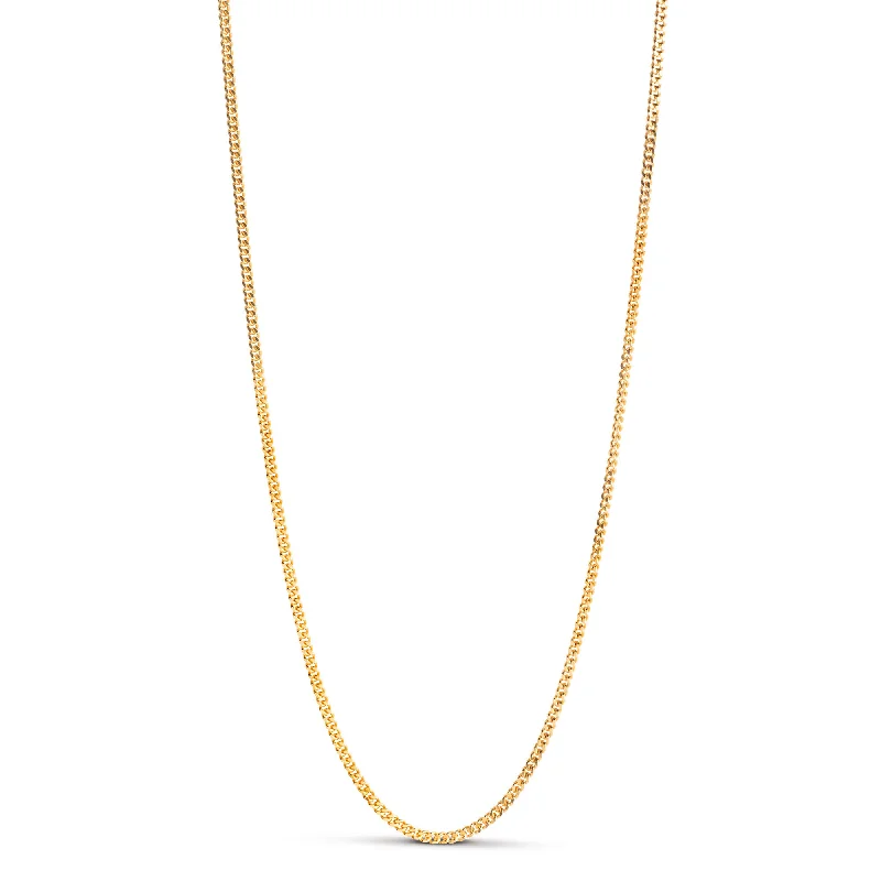 Women’s crystal necklace-Necklace, Curb Chain 1,75 mm