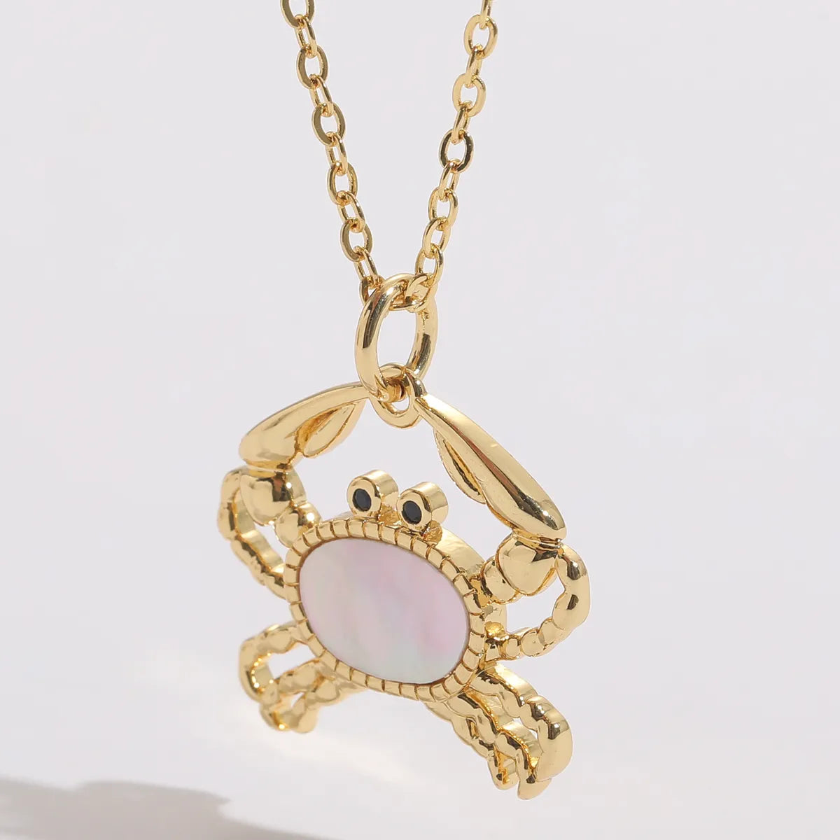 Women’s simple pendant necklace-1 Piece Fashion Crab Copper Plating Copper Pendant Necklace