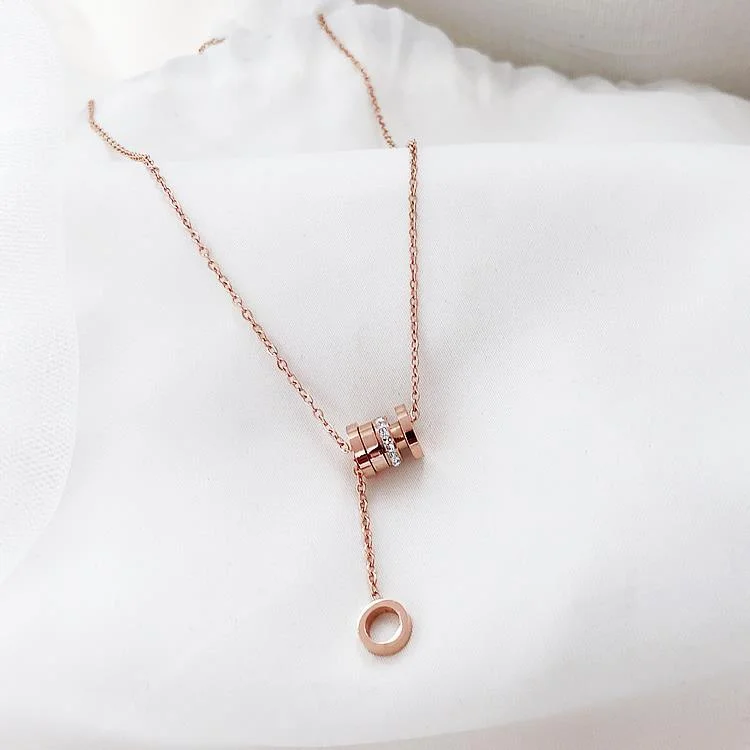 17# Necklace-Rose Gold (Cylinder Geometry)