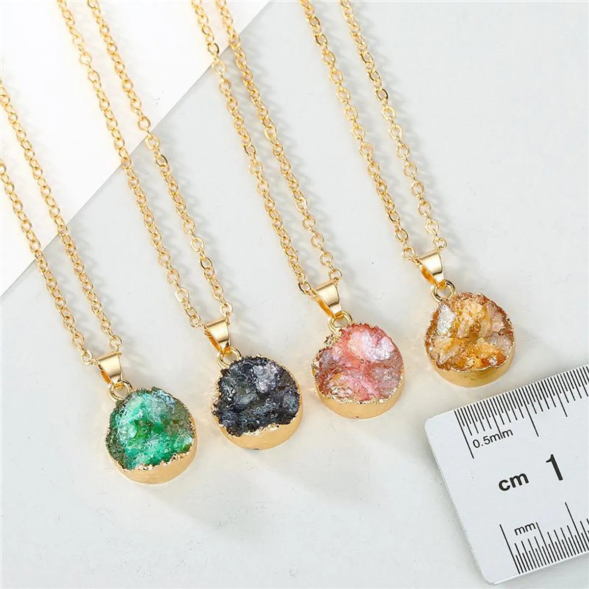 Women’s exclusive pendant necklace-Wholesale Jewelry Fashion Round Alloy Pendant Necklace