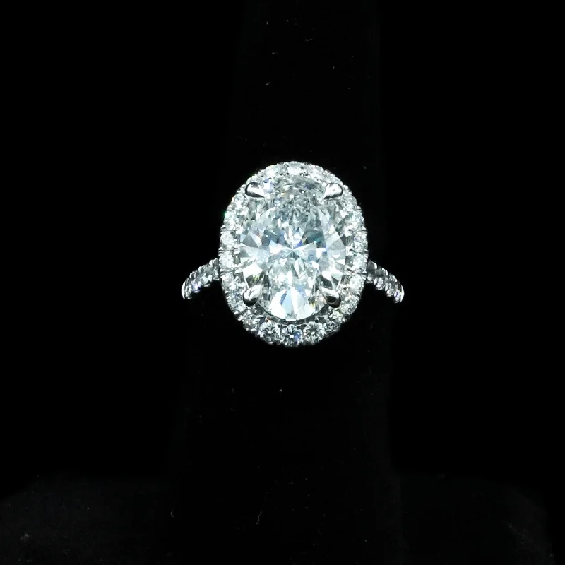 Women’s round brilliant diamond engagement ring-*NEW* 14K Engagement Ring 5 CT💎 Lab Created Diamonds Oval Cut JTJ™