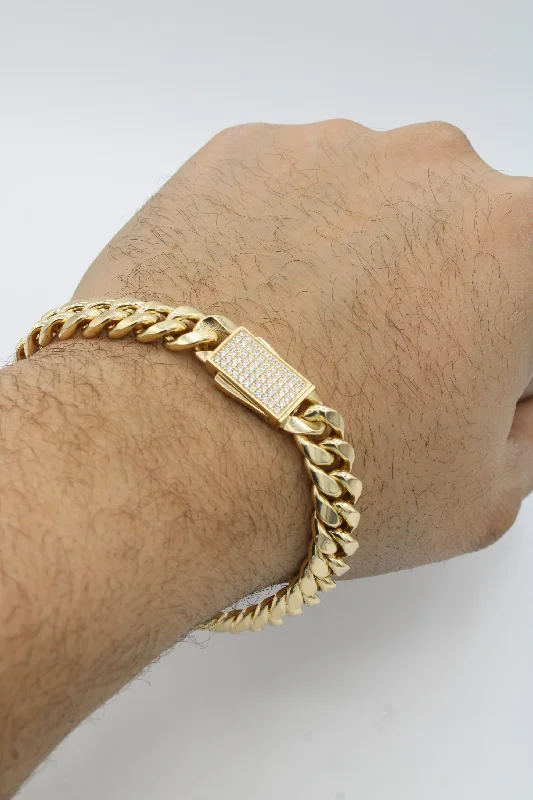 Women’s wrap bracelet-*NEW* 14K Hollow Cuban Bracelet (9.5MM) JTJ™