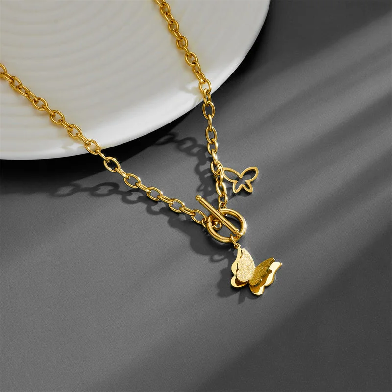 B39 Six-Claw Diamond Gold Necklace