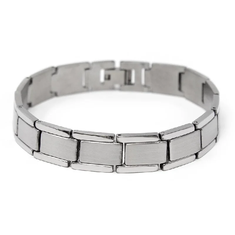 Women’s bangle bracelet-Men's Stainless Steel Link Bracelet