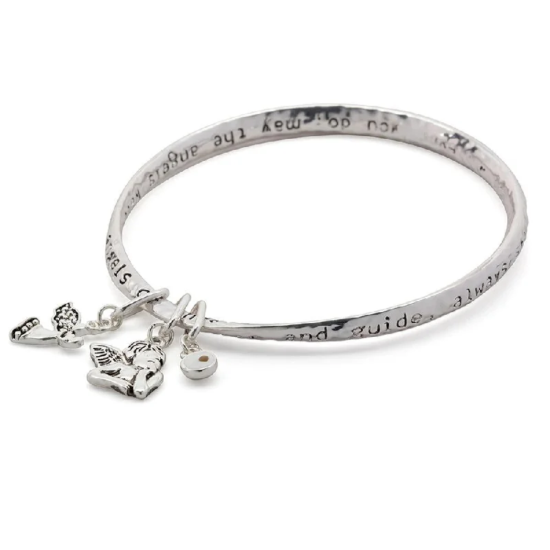 Women’s bar bracelet-Inspirational Bracelet Guardian Angel