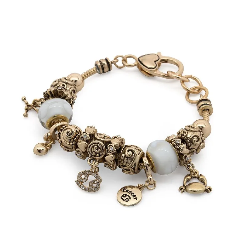 Women’s heart bracelet-Charm Bracelet Zodiac 2 - Cancer