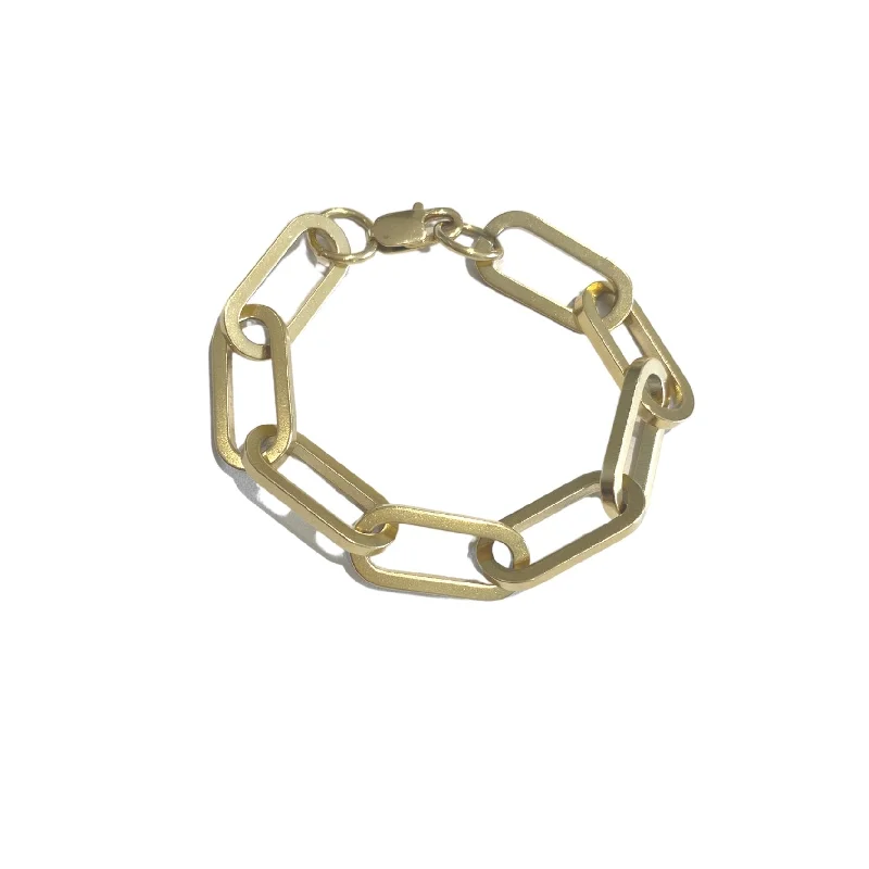 Women’s handmade gold bracelet-Mega Link Chain Bracelet