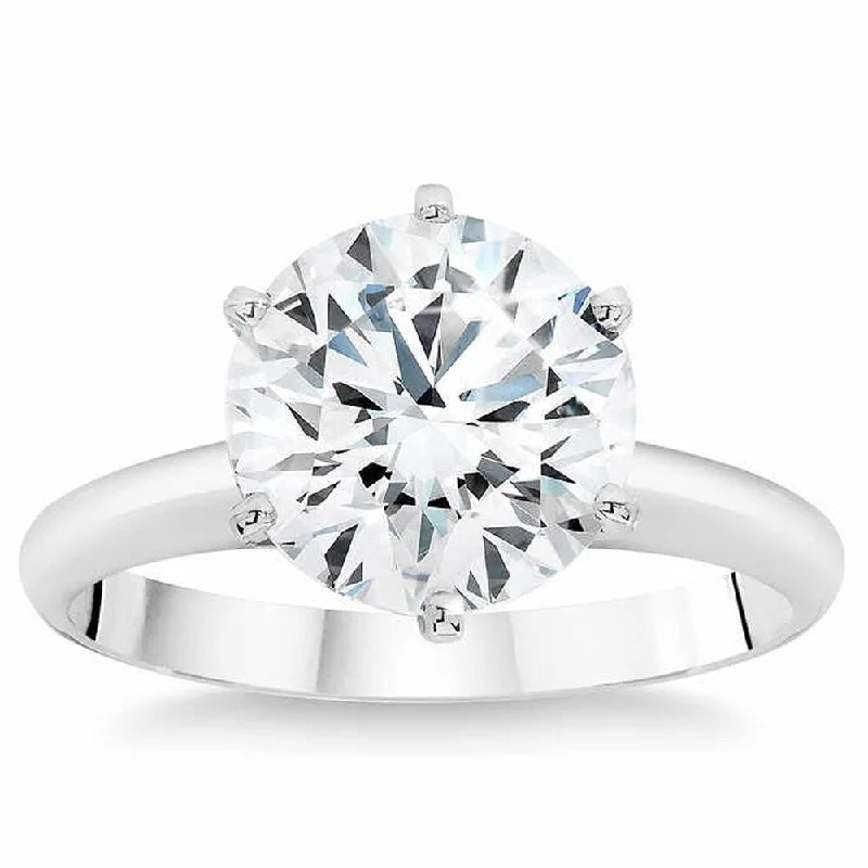 Women’s pear-shaped engagement ring-3.04 Ct Diamond Solitaire Engagement Ring IGI Certified Lab Grown SZ 7