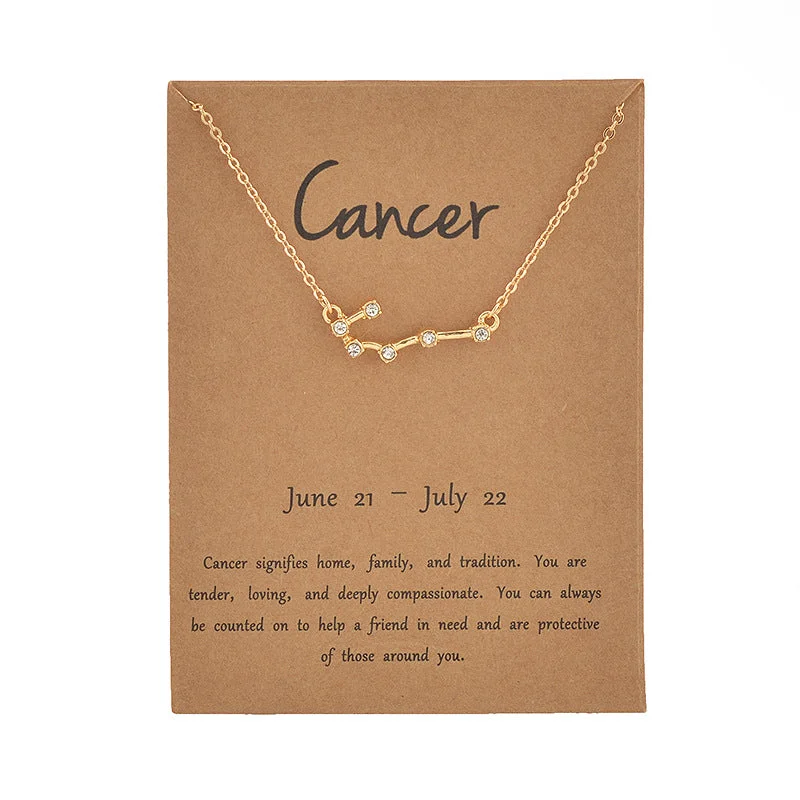 Cancer Gold Card Gold Necklace