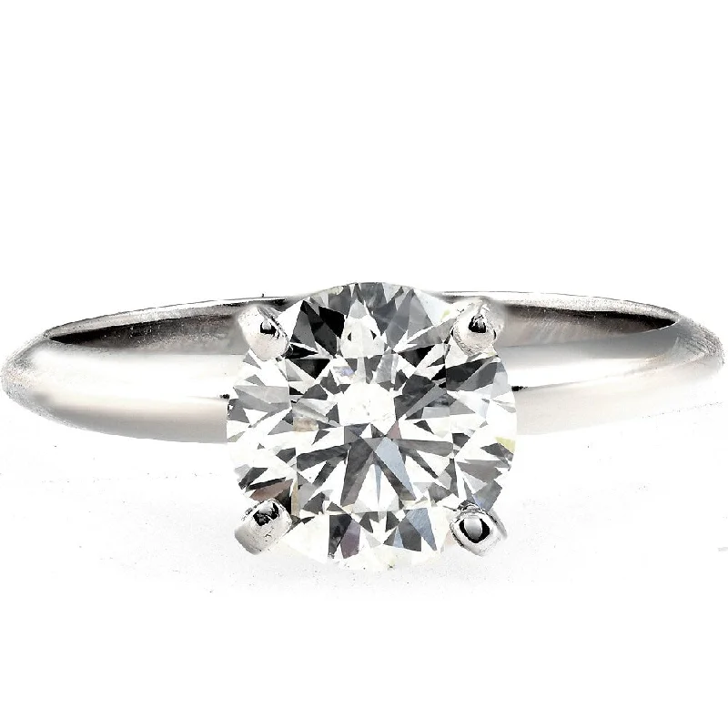 Women’s gold engagement ring-1.55CT Lab Grown Diamond Platinum Solitaire IGI Certified Engagement Ring