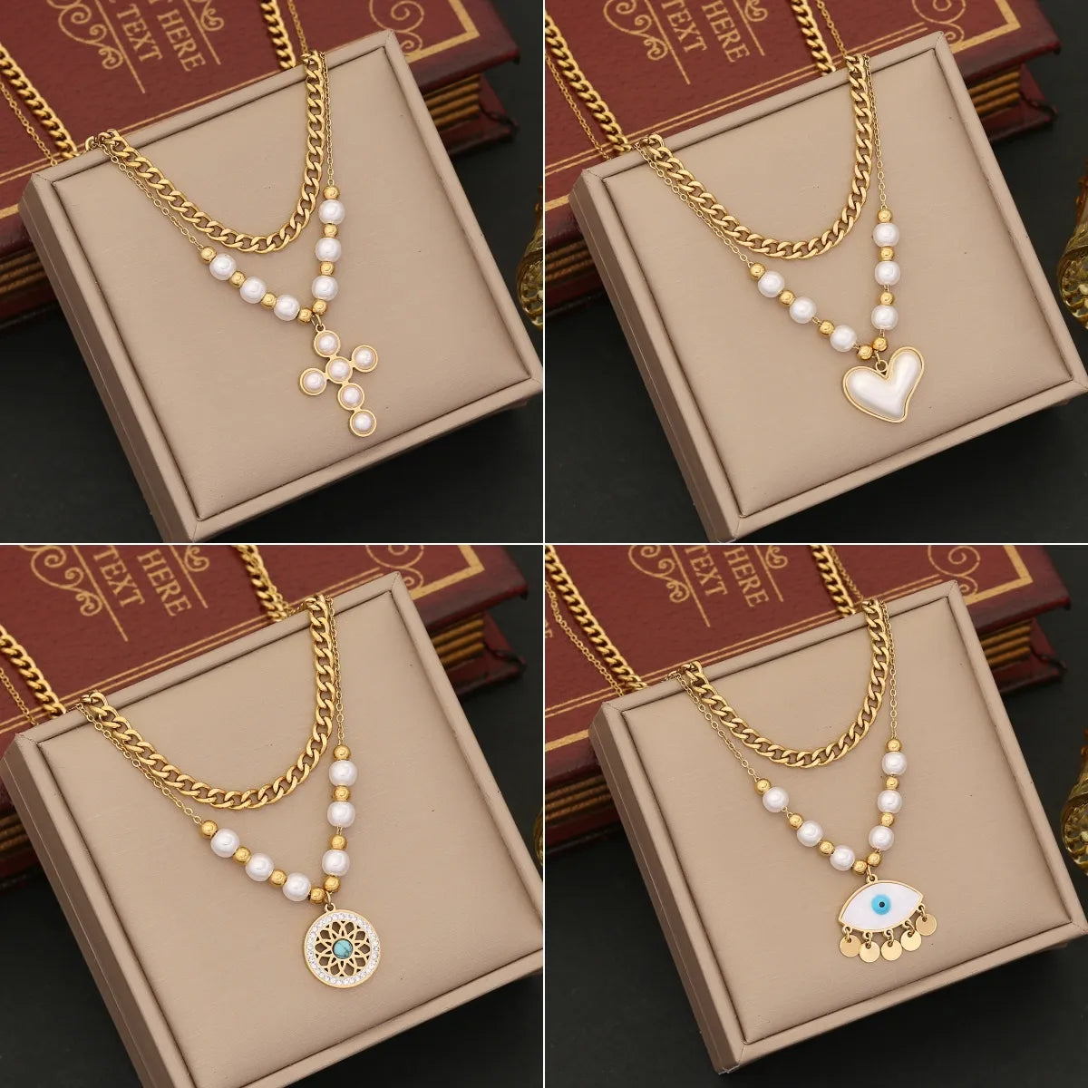 Women’s sparkling gold necklace-Commute Heart Shape Stainless Steel Plating Pendant Necklace