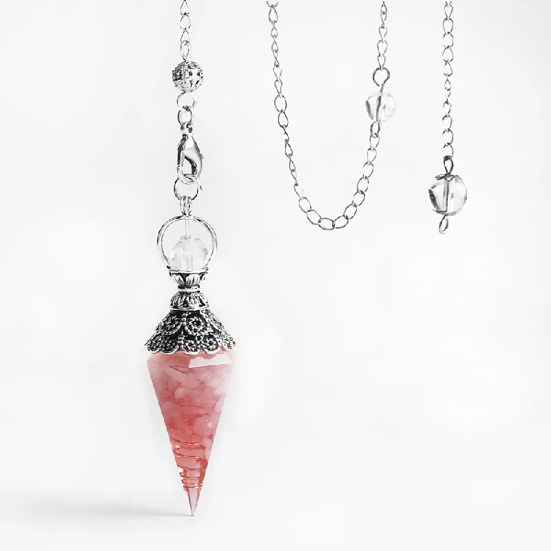 Antique Silver Pink Crystal