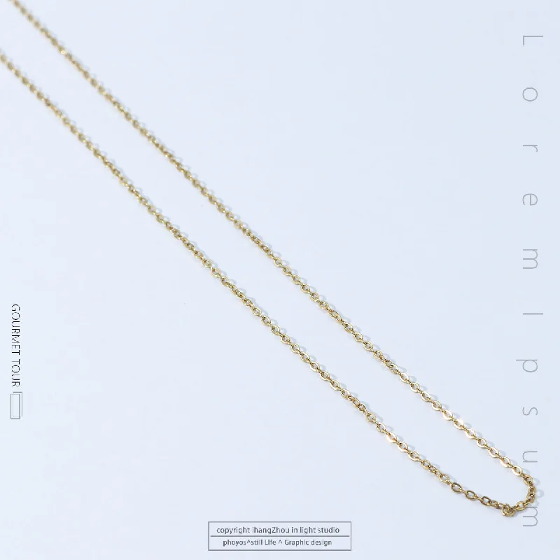 Titanium Steel Gold O-Shaped Chain (40 5)